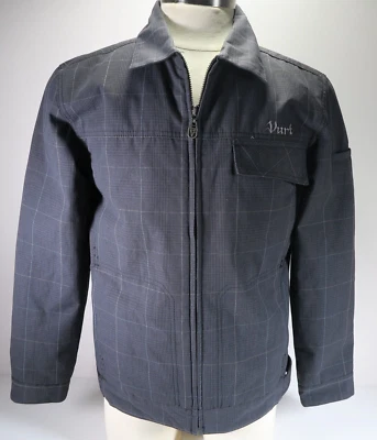 Vurt Black Gray Plaid Full Zip Vintage Skater Jacket Junior Boy's 14-16 Men's XS - Image 1 of 4