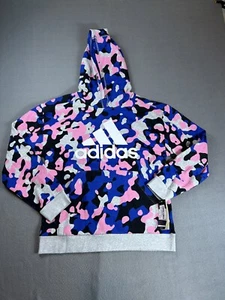 Adidas Boys Chop Pullover Hoodie Gray Camo XL(18/20) NWT Pocket - Picture 1 of 9