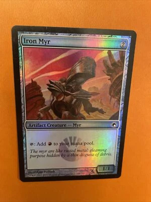 MTG - Iron Myr - FOIL - Scars of Mirrodin - NM (front) VLP (back) - Image 1 of 2