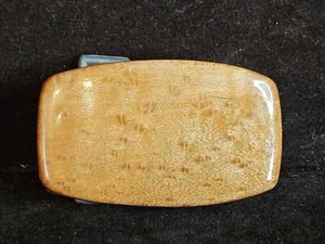 Vintage Birdseye Maple Wooden Belt Buckle - Picture 1 of 5