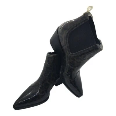 Botines de goma Sam Edelman negros marrones con patrón de leopardo Foto 1 de 4