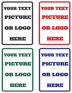 Your Custom Text Logo Or Picture Here Personalized Outside or In Aluminum Sign - Picture 1 of 7