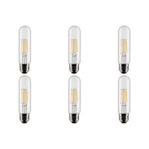 SATCO 5.5W T10 LED - Clear - Medium base - 90 CRI - 4000K - 120V - 6PK - Picture 1 of 7