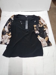 Top de corbata transparente Adele & May negra talla pequeña - Imagen 1 de 2