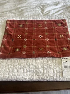 ikea Kustgran pillow cover 16x26 Rust Geo Tribal Embroidered - Picture 1 of 7