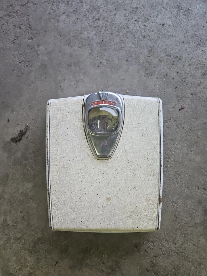 Detecto Bathroom Scale Vintage 1950s. White and Sparkles Glass Bubble RARE!! - Изображение 1 из 4