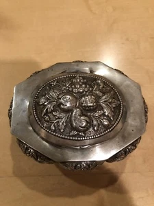 Continental Antique Silver Decorative Box  - Picture 1 of 9