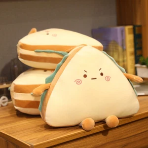 Adorable almohada de comida 3D de juguete de peluche sándwich de peluche suave dibujos animados para niños regalos cariñosos - Imagen 1 de 16