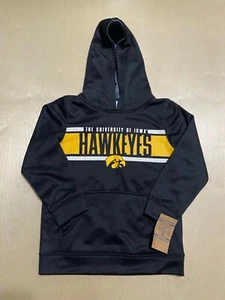 Iowa Hawkeyes Rivalry Hoodie Kids Size Small Sweatshirt Pullover Black Pockets - Picture 1 of 11