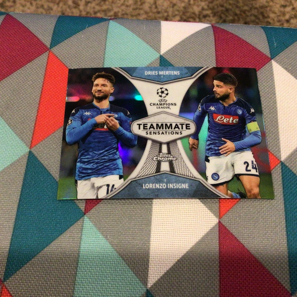Dries Mertens & Lorenzo Insigne Teammate Sensations 2019-20 Topps Chrome UEFA - Image 1 of 1