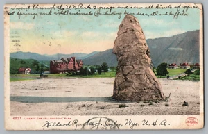 Postkarte c1907 Freiheitsmütze, Yellowstone Park, Pferdekutsche, Hotel - Bild 1 von 2