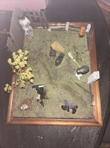 Handmade spooky diorama 14.5x11.5”  - Picture 1 of 9