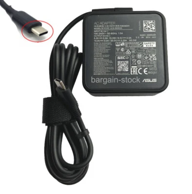 65W Type-C AC Adapter Charger For Asus Vivobook S16 S3607QA Original Power Cord - Image 1 of 4