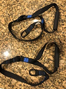 Set (2) ELEVTAB Workout Straps Heavy Duty Excercise Adjustable Carabiner Trainer - Picture 1 of 5
