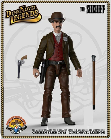 Dime Novel Legends 1:18 scale (4") old west action figure Sheriff Cover