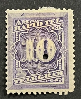 Travelstamps: 1881 US STAMP SCOTT 1T4 "Rapid Tel Telegraph Numeral 10”, 10 CENT - Image 1 of 4