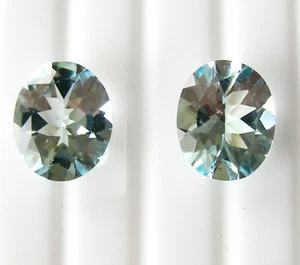 AQUAMARINAS 8,85ct!! PAR A JUEGO FACETADO POR EXPERTOS EN ALEMANIA +CERTIFICADO INCLUIDO - Imagen 1 de 2