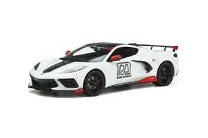 CHEVROLET CORVETTE C8 PACE CAR 2020 ARCTIC WHITE GT370 Modellauto 1:18 Neu OVP - Picture 1 of 11