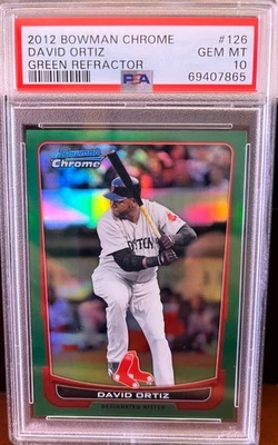 2012 Bowman Chrome #126 Green Refractor - David Ortiz **PSA 10 GEM MINT** - Image 1 of 2