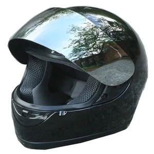 SMALL - TCMT Adult Gloss Black Full Face DOT Motorcycle Helmet - Picture 1 of 6