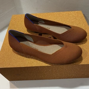 Rothy’s Burnt Orange Flats Ballet Women’s Shoes Size 7 1/2 EUC - Picture 1 of 8
