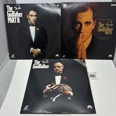 The Godfather Trilogy LaserDisc Movies Part I II III Action Al Pacino 1990 Foto 1 de 4