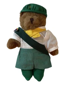 GIRL SCOUTS Themed Plush Stuffed Bear With Handmade Outfit Sash - Picture 1 of 4