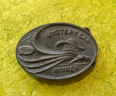 Gates Mystery Car Winner Vintage Metal Cinturón Hebilla Fantomas Racing Fink Años 70 Foto 1 de 4