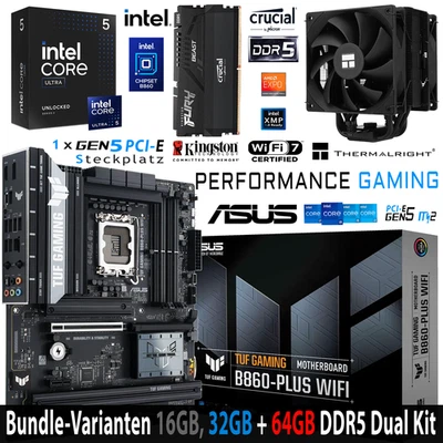 PC Bundle i5 Core Ultra 245K Asus Tuf Gaming B860-Plus Wifi mit 16, 32 oder 64GB - Bild 1 von 4