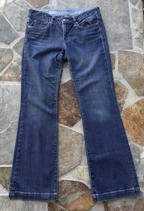 Gap 1969 Jeans Women 6 R Boot Cut Long Lean Low Rise Dark Wash Stretch - Picture 1 of 10