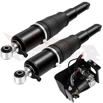Rear Suspension Air Shocks & Compressor for Cadillac Escalade GMC Yukon 2002-14 - Изображение 1 из 4