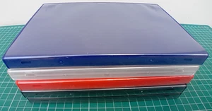 5 x leere gebrauchte Doppel DVD Hüllen 14mm Buchrücken 1x blau Disney 1x klar 1xrot 2xschwarz - Bild 1 von 4