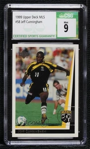 1999 Upper Deck MLS Jeff Cunningham #58 CSG 9 Mint Rookie RC - Picture 1 of 3