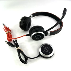 Jabra Evolve 40 Wired Stereo USB Headset HSC017 with Controller ENC010 - TESTED - Afbeelding 1 van 16
