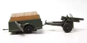 RARE W Britains No. 2041 Clockwork 'ARMY TRAILER' & HOWITZER GUN' - Picture 1 of 12