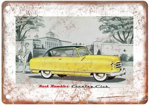 Vintage 1952 Nash Automobile Ad Retro Look Reproduction Metal Sign A3851 - Picture 1 of 2