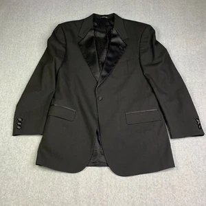 Brooks Brothers Tuxedo Jacket Dinner Mens Black Size 42L Prom Wedding Wool - Picture 1 of 20