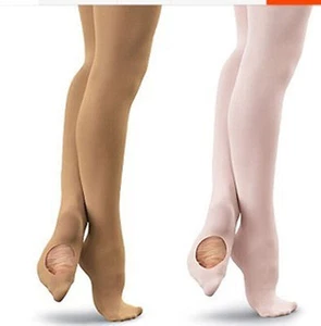 Girl Children Ballet Dance Convertible Stockings Pantyhose Tights Opaque 9-13yr - Picture 1 of 16