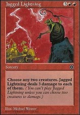 Jagged Lightning X4 (Portal 2 - Second Age) MTG (NM) *CCGHouse* Magic