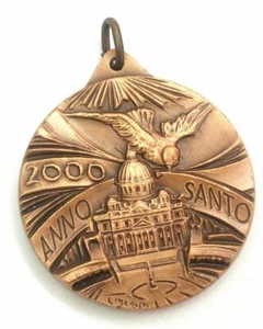 Medallón de recuerdo del Vaticano del Papa Juan Pablo II, hecho en Milán, Italia, estampado - Imagen 1 de 3