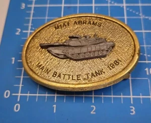 Vintage 1981, M1 A1 ABRAMS Tank Military Belt Buckle Ira Green Inc. - Bild 1 von 9