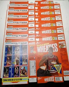 7 MICHAEL JORDAN WHEATIES 91 FLEER COLLECTOR CARD BOXES UNFOLDED, UNGLUED, UNCUT - Picture 1 of 15