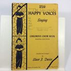 Livre de chœur d'enfants chantant With Happy Voices livre de chansons musicales Davies
