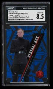 Topps High Tek General Hux 2016 24/99 CGC 8,5 #SW-79 lámina arco iris azul - Imagen 1 de 2