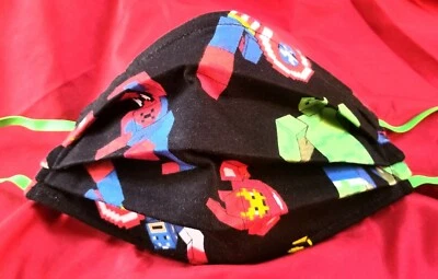 Marvel Comics Minecraft Inspired Face Mask New Wired, Lined, Elastic - Image 1 of 4