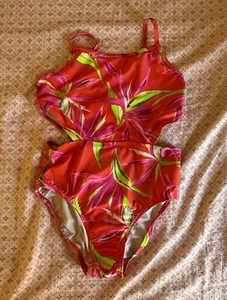 Old Navy Tropical Open Side Bathing Suit Size L (10-12) - Picture 1 of 4
