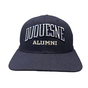 Duquesne University Alumni Snapback Hat Cap Pittsburgh Dukes Vintage Blue 90's - Picture 1 of 9