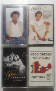 Julio Iglesias, Gloria Estefan & Paco Gatsby 4 Cassette Lot Tested - Picture 1 of 6