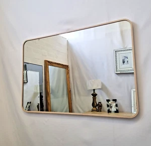 Metal Frame Wood Modern Rectangular Wall Mirror Vanity Bathroom Bedroom 60x92cm - Picture 1 of 9