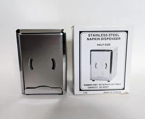 Winco NH-5 Stainless Steel Half-Size Napkin Dispenser | Lot of 3 - Picture 1 of 1